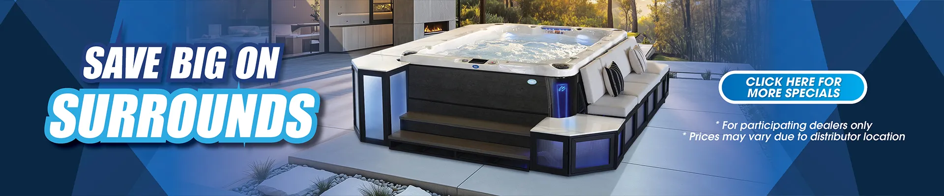 Calspas hot tub being used in a family setting - Mesquite