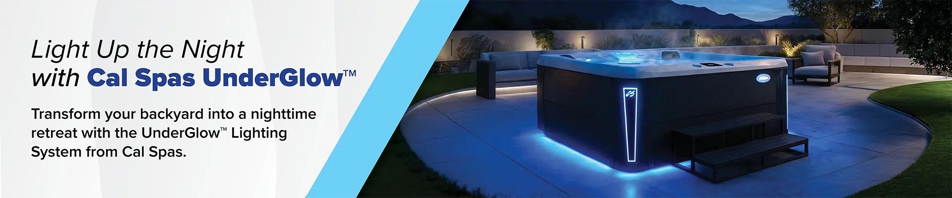 Calspas hot tub being used in a family setting - Mesquite